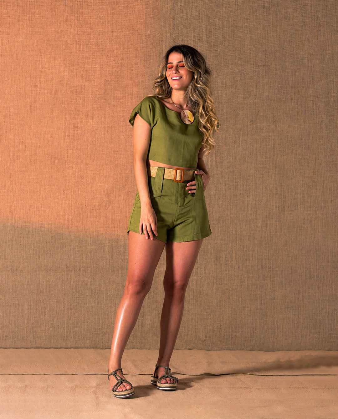 short verde musgo