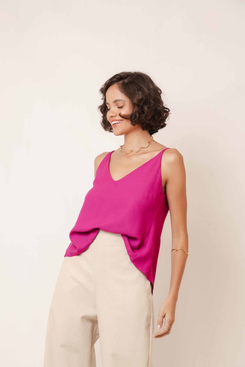 blusa morro branco fuchsia