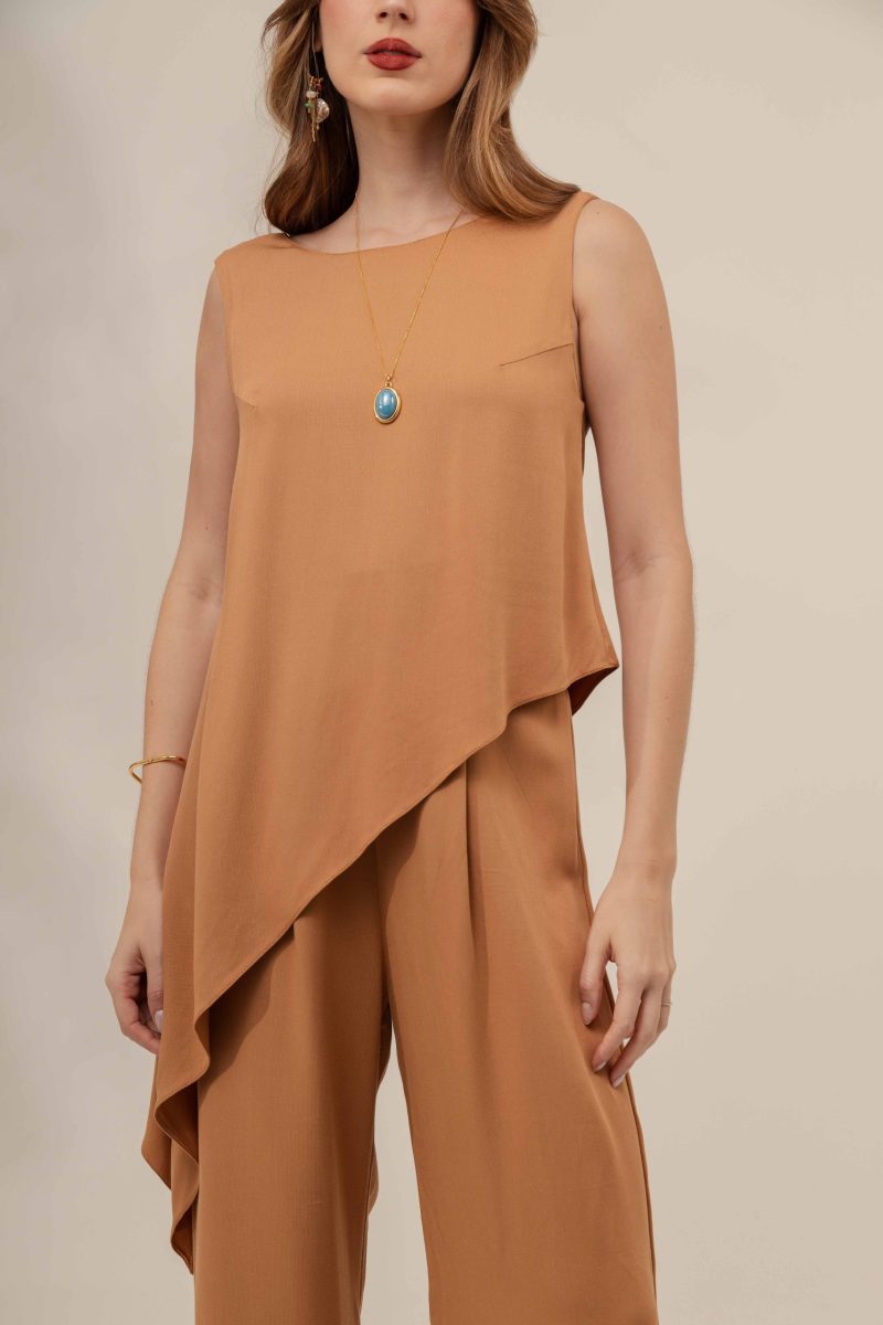 blusa iracema amêndoa