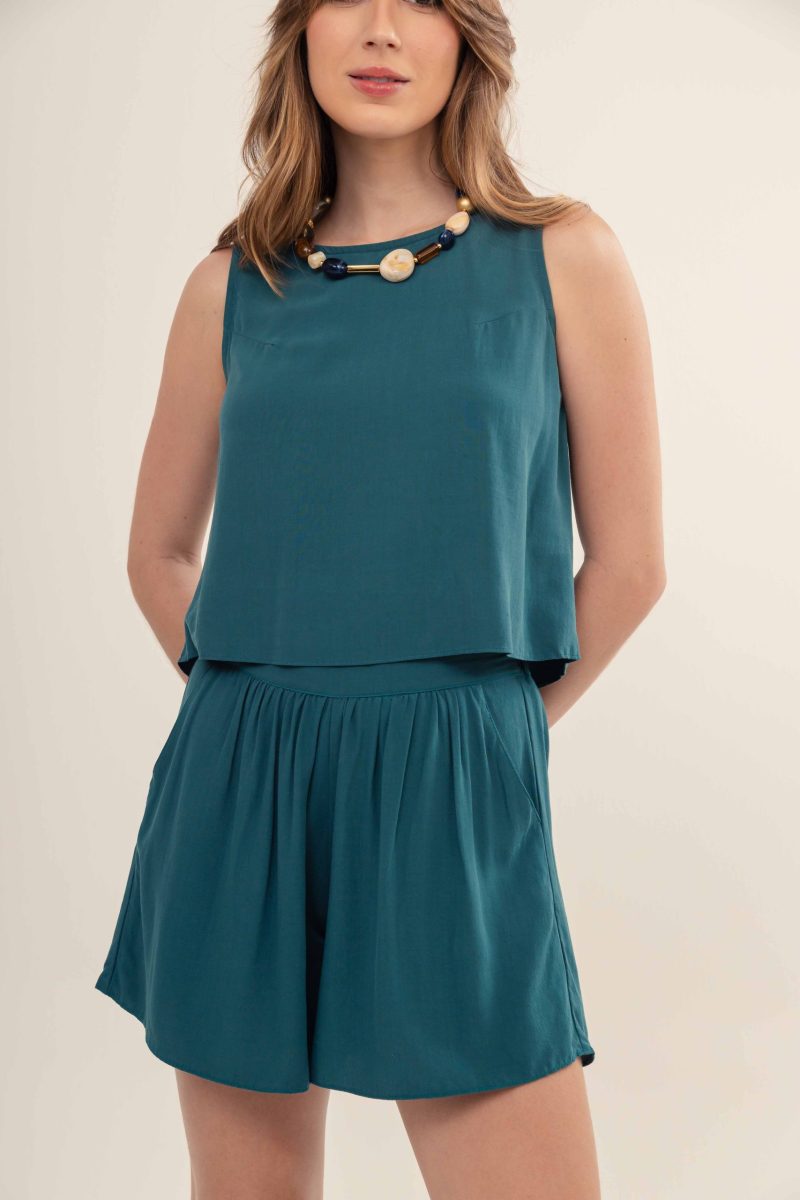 blusa areal petróleo