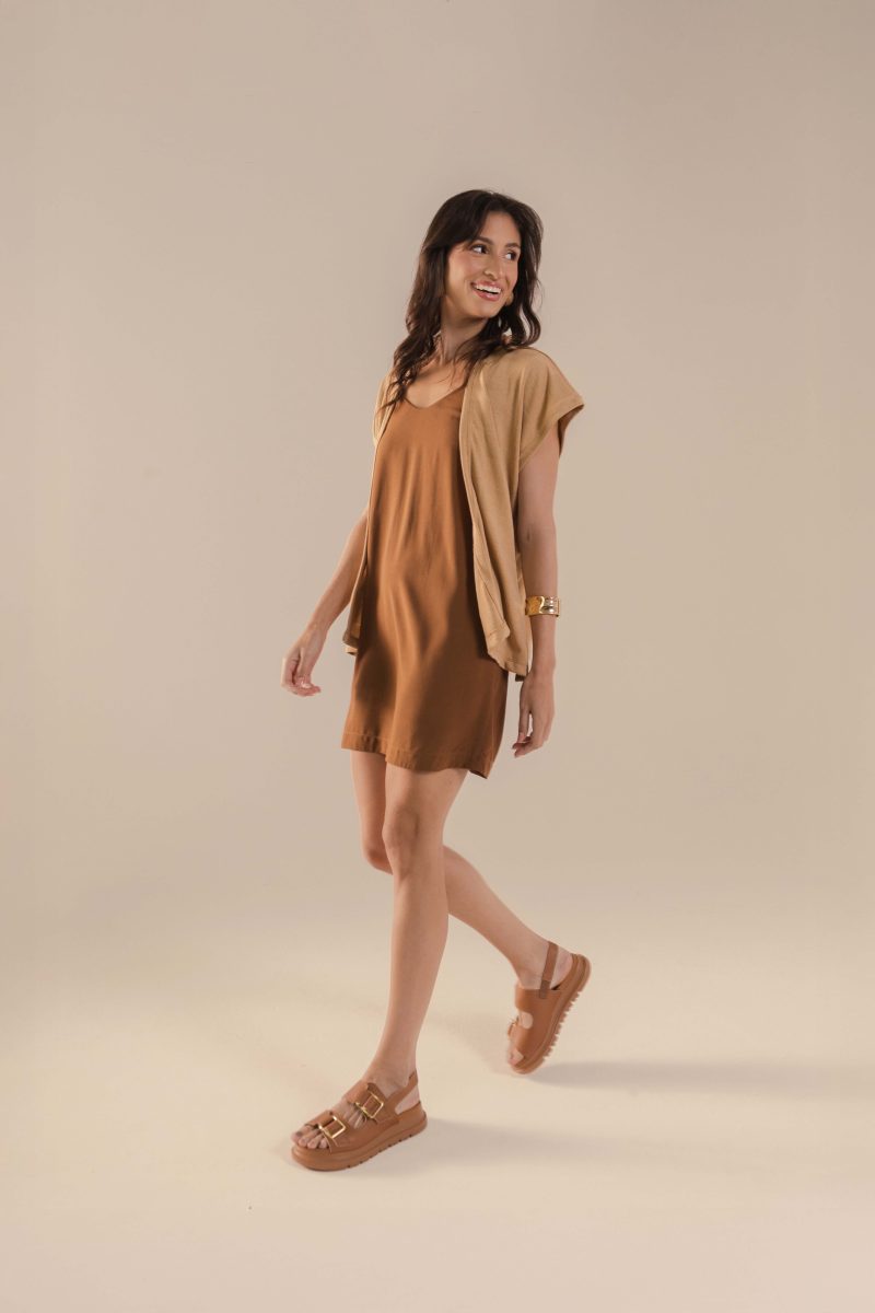 VESTIDO NALU CASTANHO