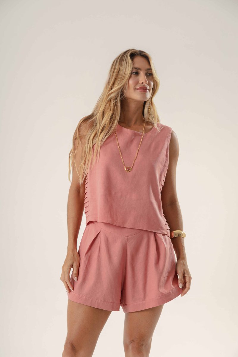 blusa cais malva